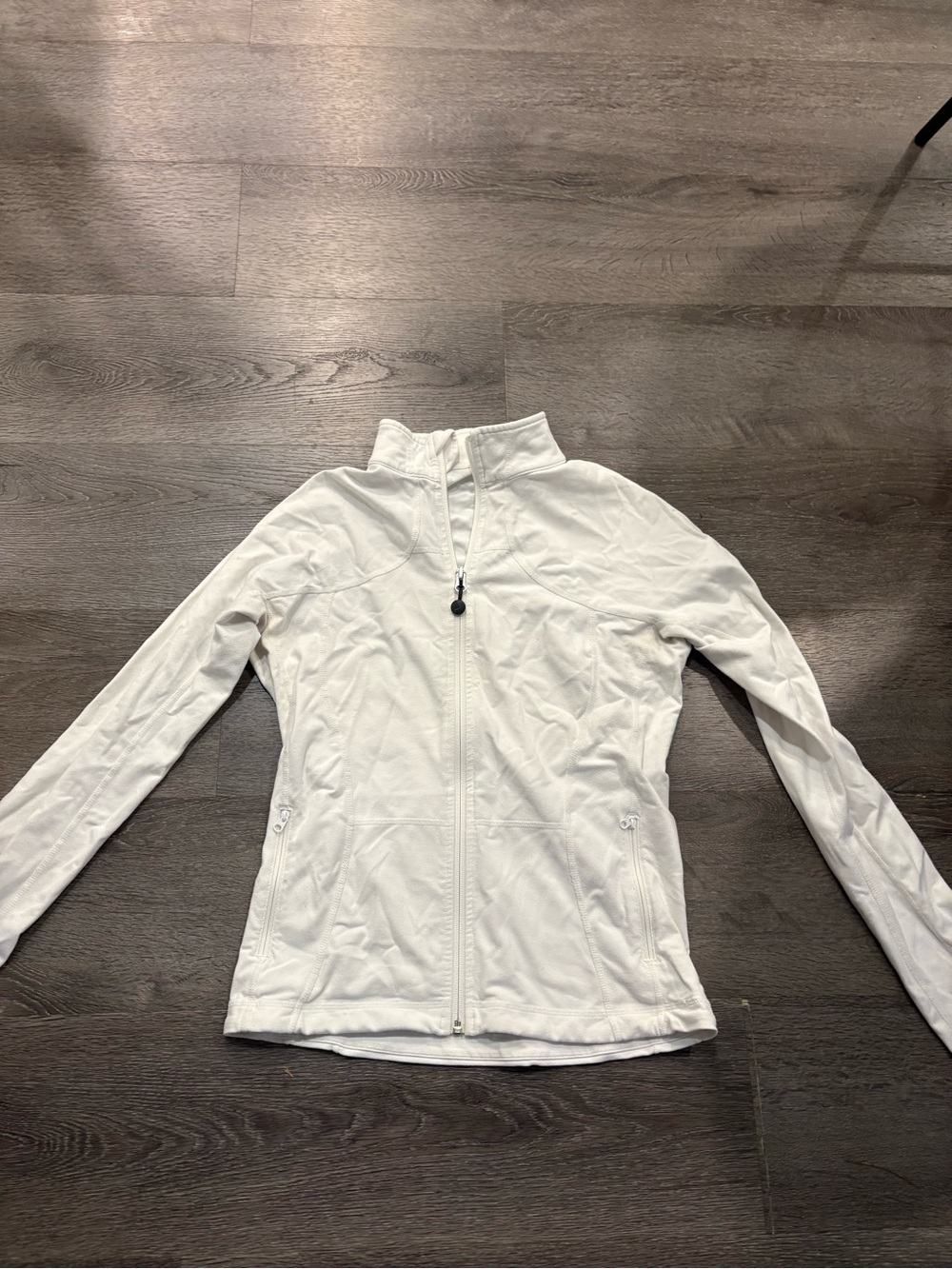 Ladies size 8 lululemon athletic full zip white jacket - Picture 7 of 7